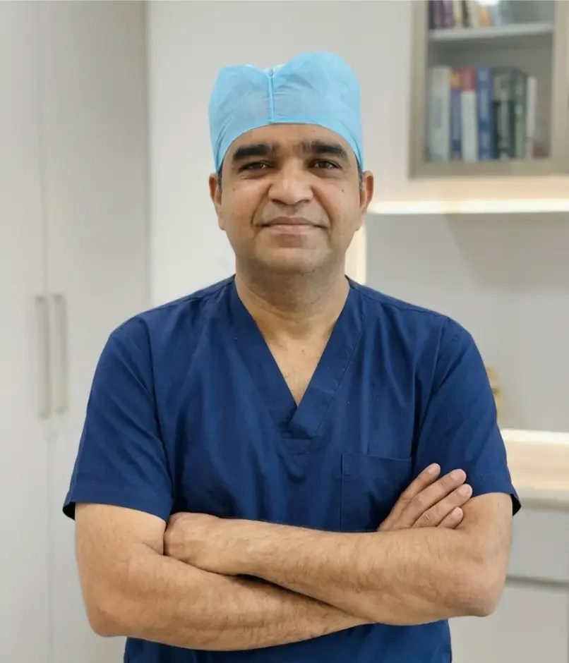 Dr Rakesh Mittal's Portrait in his office in Faridabad.